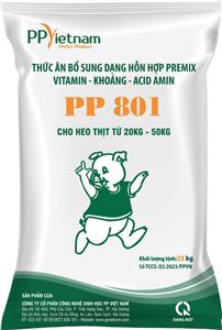 PP 801 - Thức ăn bổ sung protein, vitamin và khoáng cho heo thịt giai đoạn từ 20kg - 40kg