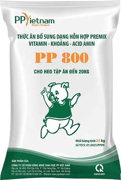 PP800: Premix Vitamin - Khoáng - Acid amin cho heo con tập ăn đến 20kg