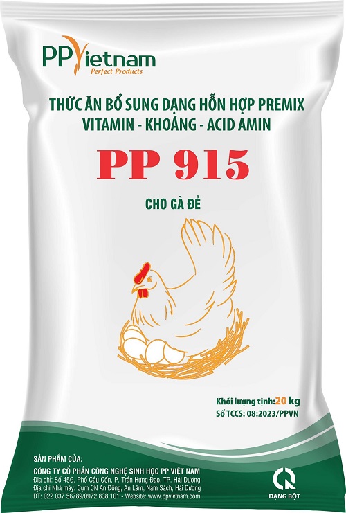 PP915: Premix Vitamin - Khoáng - Acid amin cho gà đẻ