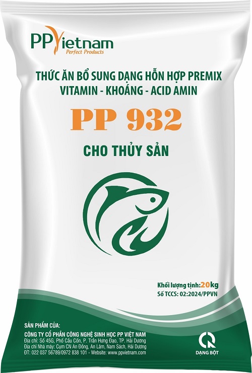 PP932: Premix Vitamin - Khoáng - Acid amin cho thủy sản